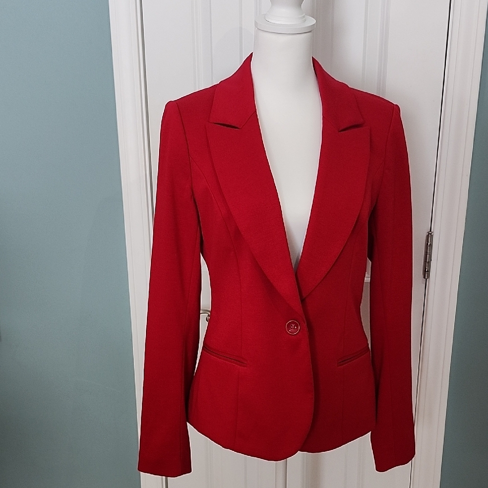 White House Black Market Vibrant Red Blazer